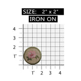 ID 6985 Pink Pansy Flower Badge Patch Garden Sign Embroidered Iron On Applique