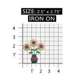ID 7052 Yellow Heart Daisy Patch Blossom Plant Love Embroidered Iron On Applique
