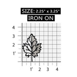 ID 7122 Half Cutout Maple Leaf Patch Nature Tree Embroidered Iron On Applique