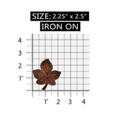 ID 7132 Pleather Maple Leaf Patch Fall Tree Symbol Embroidered Iron On Applique