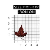 ID 7160 Maple Tree Leaf Patch Autumn Fall Nature Embroidered Iron On Applique