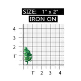 ID 7181 Tropical Fern Patch Plant Branch Leaf Craft Embroidered Iron On Applique