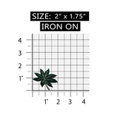 ID 7192 8 Point Green Leaf Patch Nature Tree Symbol Embroidered Iron On Applique