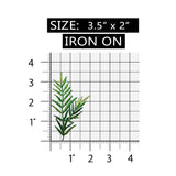 ID 7213 Green Fern Branch Patch Leaf Flower Tree Embroidered Iron On Applique