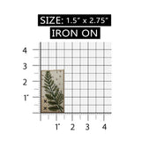 ID 7220 Green Fern Badge Patch Nature Design Leaves Embroidered Iron On Applique
