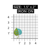 ID 7222 Two Tone Plant Leaf Patch Garden Nature Tree Embroidered IronOn Applique