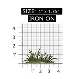 ID 7241 Tall Grass Field Patch Plant Yard Craft Embroidered Iron On Applique