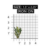 ID 7243 Plant Shrub Patch Shrubbery Bush Flora Iron On Embroidered Applique