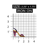 ID 7345 Heart High Heel Shoe Patch Fashion Sandal Embroidered Iron On Applique