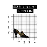 ID 7438 Gold Spotted Heel Shoe Patch Fashion Pump Embroidered Iron On Applique