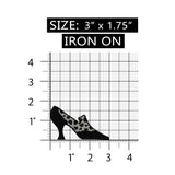 ID 7445 Black White Spotted Heel Patch Fashion Shoe Embroidered Iron On Applique