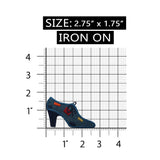 ID 7449 Blue Jean High Heel Patch Fashion Shoe Pump Embroidered Iron On Applique