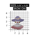 ID 7461 Fancy Woman With Purple Hat Patch Fashion Embroidered Iron On Applique