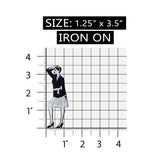ID 7466 Black White Film Woman Patch Classic Fashion Embroidered IronOn Applique