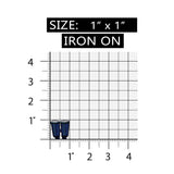 ID 7531 Blue Binoculars Patch Sailing Watching Look Embroidered Iron On Applique
