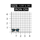 ID 7538 Stripped Green Sun Glasses Patch Fashion Embroidered Iron On Applique