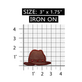 ID 7578 Leather Cowboy Hat Patch Jewel Western Cap Embroidered Iron On Applique