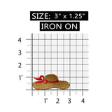 ID 7617 Golden Sun Hat Patch Summer Ribbon Fashion Embroidered Iron On Applique