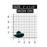 ID 7654 Felt Green Sun Hat Patch Band Fashion Shade Embroidered Iron On Applique