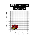 ID 7693 Red Baseball Cap Patch Heart Hat Lid Embroidered Iron On Applique