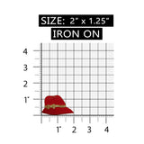 ID 7699 Woman Classic Red Hat Patch Fashion Bow Cap Embroidered Iron On Applique