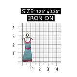 ID 7718 Felt Dress On Hanger Patch Fashion Pencil Embroidered Iron On Applique