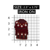 ID 7874 Fuzzy Winter Dress Patch Floral Fashion Embroidered Iron On Applique