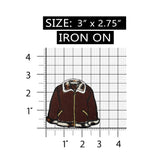 ID 7876 Fuzzy Winter Jacket Patch Felt Coat Fashion Embroidered Iron On Applique