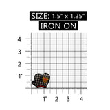 ID 7879 Checkered Heart Oven Mitt Patch Cook Bake Embroidered Iron On Applique