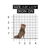 ID 7918 Snake Skin Boot Patch High Heel Fashion Shoe Embroidered IronOn Applique