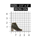 ID 7980 Snakeskin Boot Patch High Heel Shoe Fashion Embroidered Iron On Applique