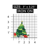 ID 8044 Christmas Tree With Presents Patch Decorate Embroidered Iron On Applique