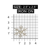 ID 8110 Snowflake Emblem Patch Winter Christmas Ice Embroidered Iron On Applique