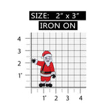 ID 8160A Santa Claus In Suit Patch Christmas Holiday Embroidered IronOn Applique