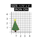 ID 8165A Christmas Tree With Star Patch Holiday Embroidered Iron On Applique