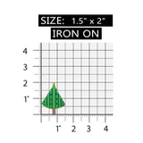 ID 8166B Christmas Tree Craft Patch Decoration Pine Embroidered Iron On Applique