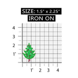 ID 8167B Christmas Tree With Candy Canes Patch Craft Embroidered IronOn Applique