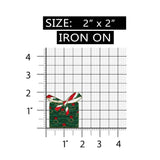 ID 8179A Christmas Present Patch Holiday Gift Box Embroidered Iron On Applique