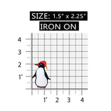 ID 8228C Penguin With Stocking Cap Patch Winter Bird Embroidered IronOn Applique