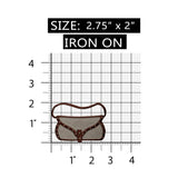ID 8333 Tan Felt Purse Patch Satchel Bag Fashion Embroidered Iron On Applique