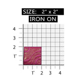 ID 8340 Shiny Pink Waves Badge Patch Craft Emblem Embroidered Iron On Applique