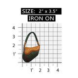 ID 8381 Fuzzy Pleather Purse Patch Lady Bag Fashion Embroidered Iron On Applique