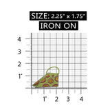 ID 8399 Polka Dot Slanted Bag Patch Tote Fashion Embroidered Iron On Applique
