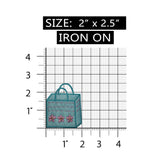 ID 8402 Flower Shopping Bag Patch beach Tote Fashion Embroidered IronOn Applique