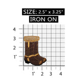 ID 8446 Fuzzy Pair of Boots Patch Cowboy Fashion Embroidered Iron On Applique