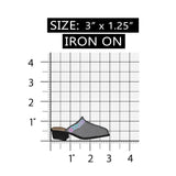 ID 8495 Black Sequin Heel Shoe Patch Slipper Fashion Embroidered IronOn Applique