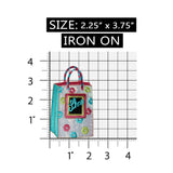 ID 8507 Shiny Mall Shop Bag Patch Store Gift Sack Embroidered Iron On Applique