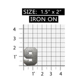ID 8639 Shiny Number 9 Nine Patch Glitter Metallic Symbol Iron On Applique