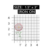 ID 8657 Pink Daisy Flower Patch Blossom Garden Grow Embroidered Iron On Applique