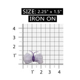 ID 8686 Purple Butterfly Sheer Wings Patch Garden Embroidered Iron On Applique